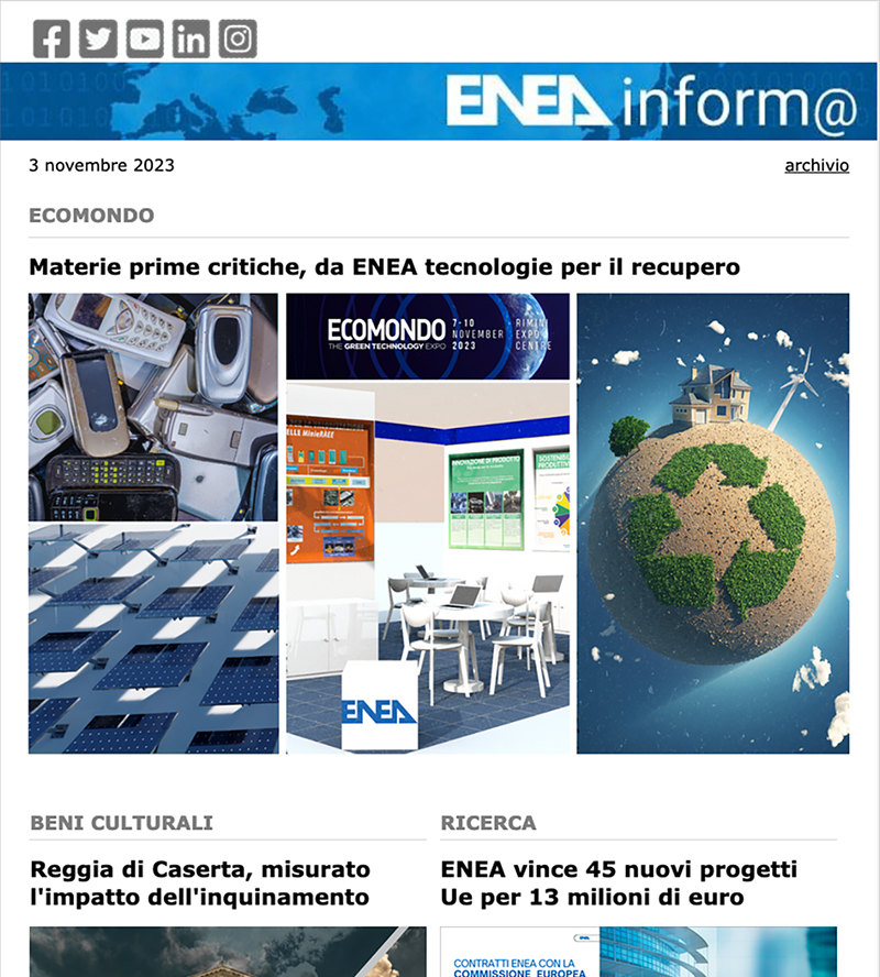 Eneainform@ 3 Novembre 2023 - Media