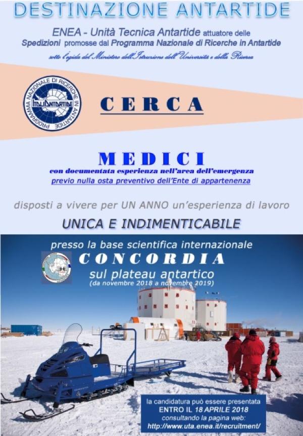 ricerca medici per antartide