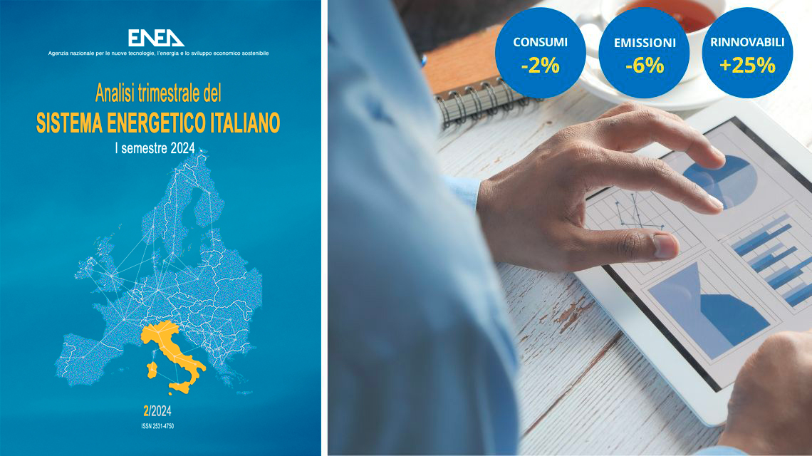 copertina del trimestrale con grafico consumi, emissioni e rinnovabili