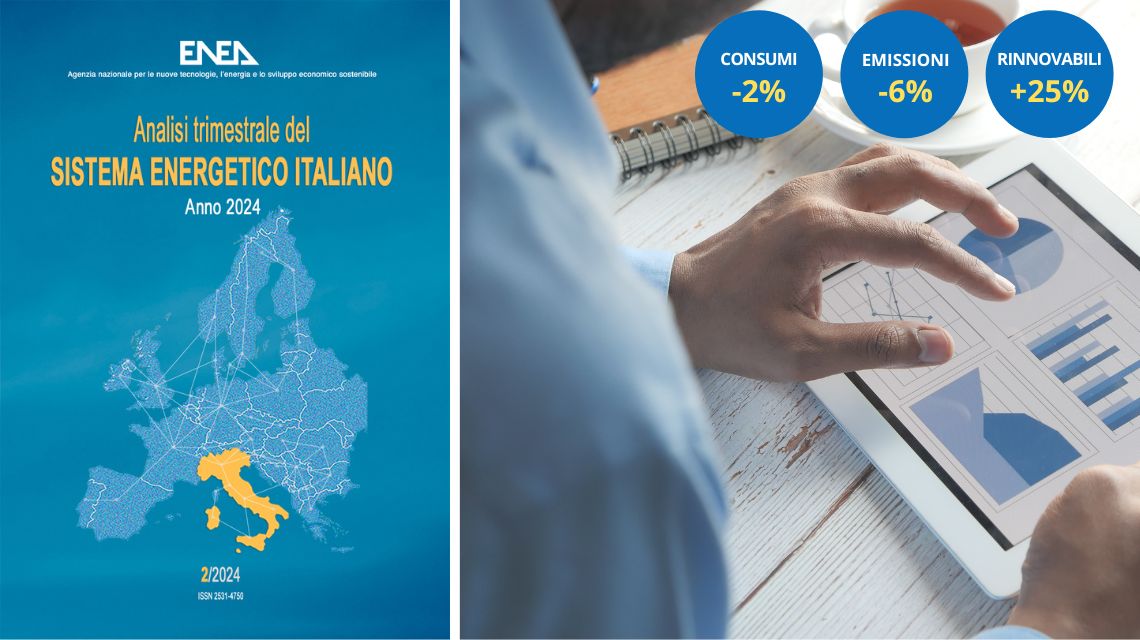 copertina del trimestrale con grafico consumi, emissioni e rinnovabili