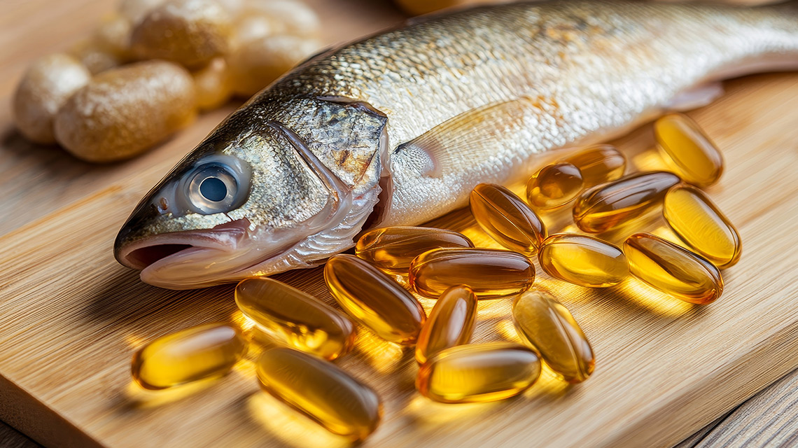 pesce e compresse di vitamina D