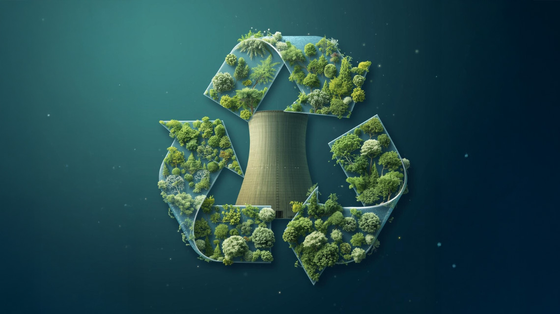 reattore e simbolo di economia circolare reattore e simbolo di economia circolare