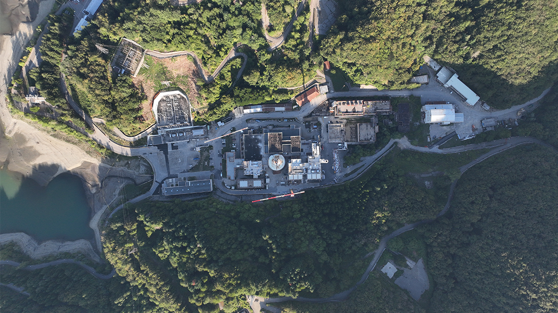 vista dall'alto del sito dove sarà costruita la piattaforma sperimentale W-HYDRA